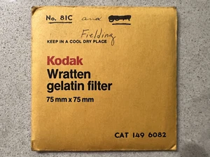 Kodak Wratten Gelatin Filter 75 x 75mm No. 81C - Picture 1 of 2