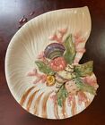 Fitz and Floyd Oceana Nautilus Shell coral serving plate tray dish hanging wall 