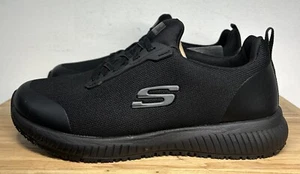 SKECHERS 77222W/BLACK 8W WORK SQUAD Scarpe/Sneakers slip on, Nuove senza scatola - Foto 1 di 12