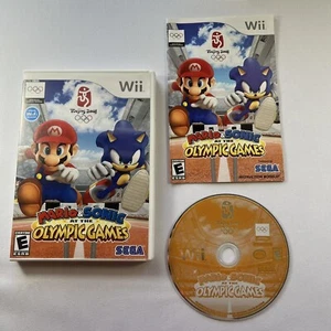 Mario & Sonic at the Olympic Games (Nintendo Wii, 2007) CIB completo con manual - Imagen 1 de 4
