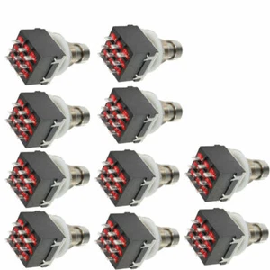 10 stk Fußschalter Foot Switch Einbau Schalter 3PDT 9Pin Wahres Bypass schwarz - Bild 1 von 5