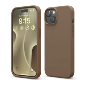 ELAGO STYLISCHE SCHUTZ SILIKON HÜLLE IPHONE 15 BRAUN - Bild 1 von 5