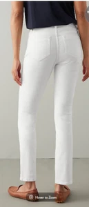 J. Jill Denim Petite White Crop Jeans 2P Womens Mid-High Rise Stretchy Pull On - Picture 1 of 10