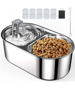 Cat or sm Dog Water Fountain 88oz/2.6L 304 Stainless Steel Pet Water Fountain - Picture 1 of 5