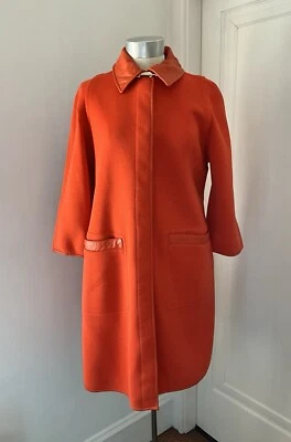 Vintage 1970's Bonnie Cashin Wool and Leather Coat with Dogleash Clasps - Image 1 of 4