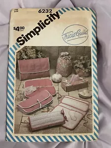 🌷QUILTED BAGS JEWELRY ROLL ... Vintage SIMPLICITY 6232 Sewing Pattern UNCUT - Picture 1 of 6