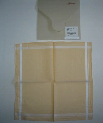 Nuevo Auténtico Cuadrado de Bolsillo de Algodón Brioni Italia Entre 13" a 13 1/2" Foto 1 de 4