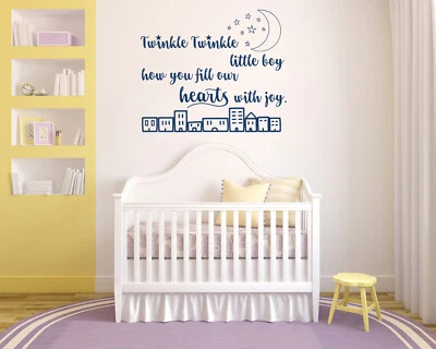 Calcomanía de vinilo Twinkle Twinkle Little Boy niños para niños