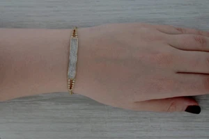 Round Cut Lab Created Diamond Tennis Bracelet 2.00 Ct 14k Yellow Gold Over - Picture 1 of 1