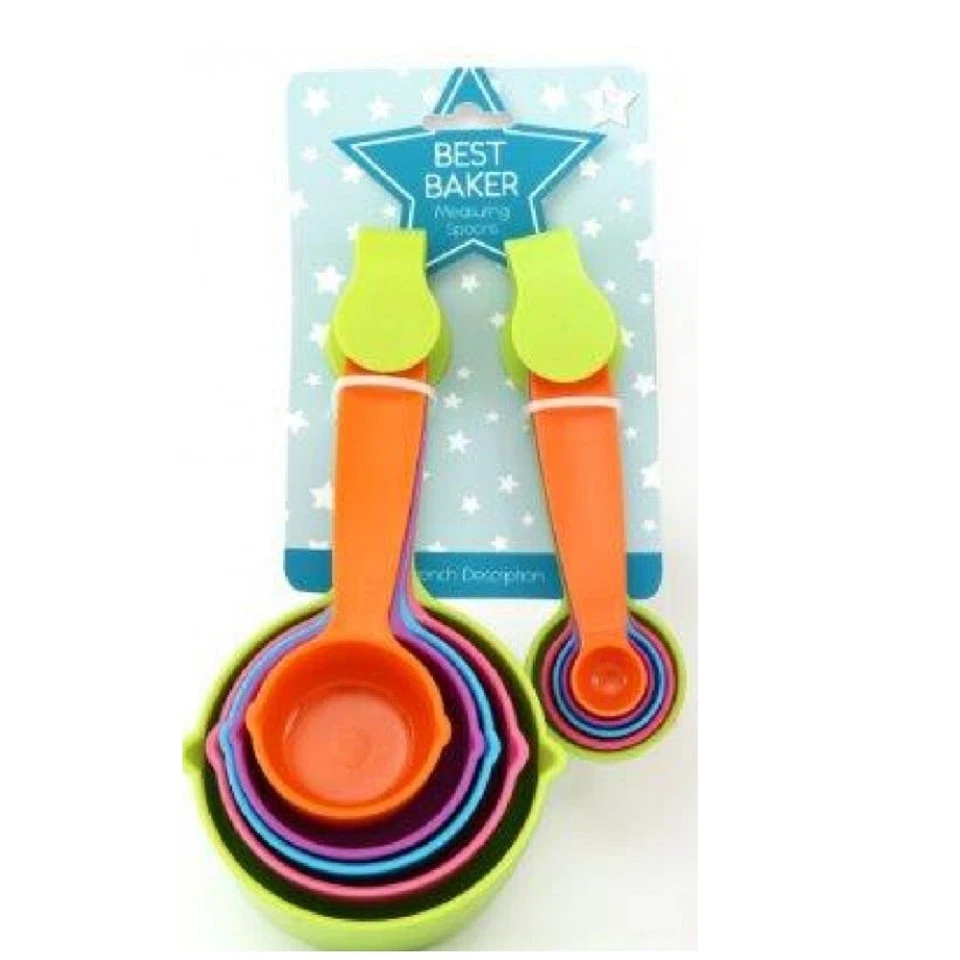 10 Piece Kitchen Baking Accessory Collapsible Measuring Cup and Spoon Set Citrus - Image 1 of 1