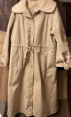 Mulberry Street Coat Women Long Tan 11/12 Polyester Nylon - Image 1 of 4