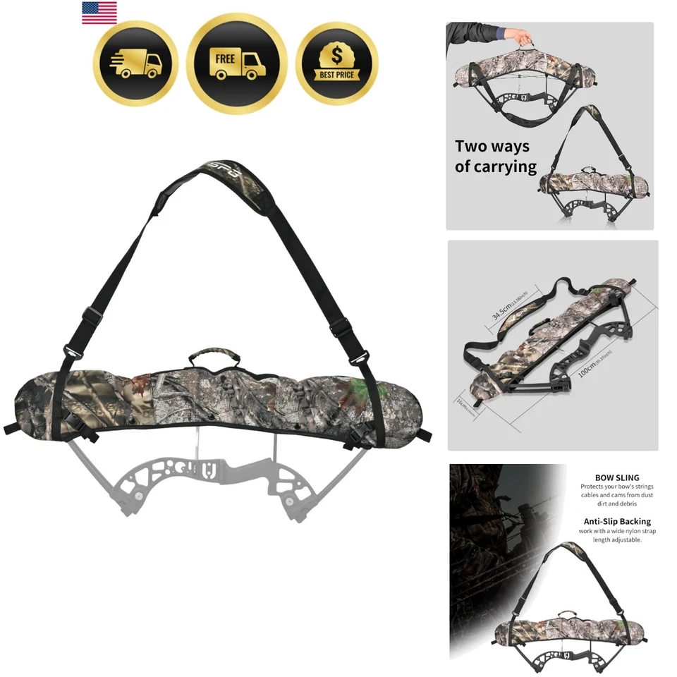 Estuche de transporte de neopreno camuflado con correa con arco para caza al aire libre Foto 1 de 4