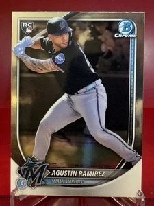 2025 Bowman Chrome Agustin Ramirez #91 RC Miami Marlins - Picture 1 of 2