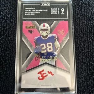 2024 Wild Card Matte James Cook Pink Parallel Auto Autograph X-Plode /3 TAG 9 - Picture 1 of 3