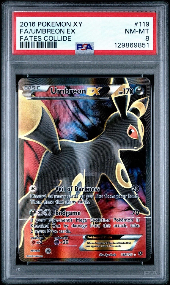 Pokemon Umbreon XY Fates Collide Full Art #119 PSA 8 - Image 1 of 1