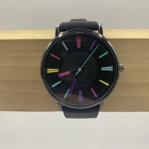 Orologio Donna Accento Nero e Multicolore 35mm, Cinturino Silicone Nero, Nuovo Batt Nice - Foto 1 di 8