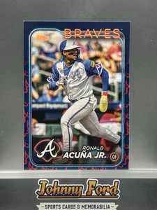 2024 Topps Serie 1 #1 Ronald Acuña Jr Equipo Logo Borde Variación SSP - Imagen 1 de 2