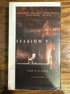 SESSION 9 VHS 2001 Psychological Horror Movie Mental RARE OOP Ex Rental Rated R - Picture 1 of 3