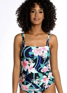 La Blanca Nightfall Blooms Underwire Tankini Top New Size 4 Swim Top - Picture 1 of 12