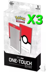 3xPokemon Ultra Pro One Touch Edge Printed Border 35pt Poke Ball Kartenhalter - Bild 1 von 1