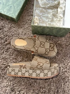 Gucci Women's Platform Sliders Size 6 - Picture 1 of 9