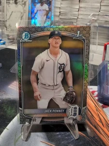 Bowman Chrome Jack Penney 1st Bowman 2025 #BCP-60 refractor de metal de acero SSP/100 - Imagen 1 de 2