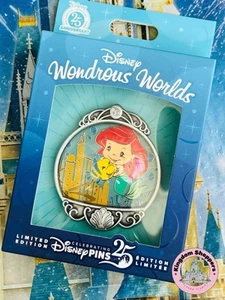 2025 Disney Parks Wondrous Worlds Little Mermaid Ariel Mini Jumbo Pin LE 1500 - Picture 1 of 1