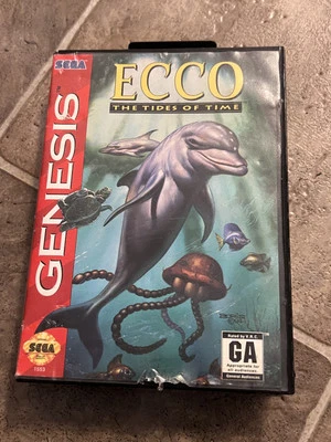 Ecco The Tides of Time (Sega Genesis, 1994) CIB COMPLETE - Image 1 of 4
