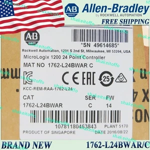 Brandneu AB 1762-L24BWAR/C MicroLogix Controller 1762L24BWAR serC kostenloser Versand USA - Bild 1 von 7