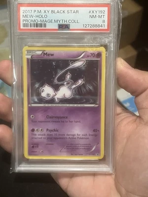 2017 Pokemon XY Mew Holo XY192 Black Star Promo PSA 8 NM-MT - Image 1 of 2