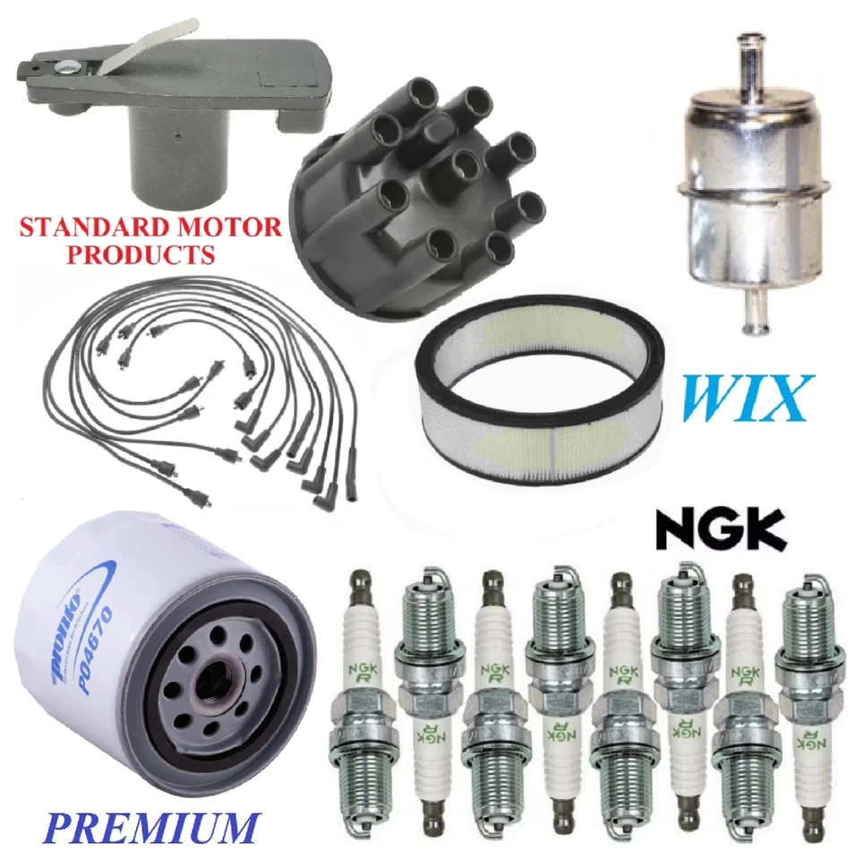 Tune Up Kit Filters Cap Spark Plugs For CHRYSLER NEW YORKER V8; 7.2L 1973-1978 - Image 1 of 1