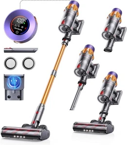 Cordless Vacuum Cleaner, 550W 45KPA 60Mins Stick Cleaner Gold - Picture 1 of 8