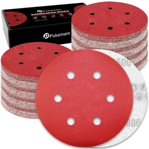 100 piezas discos de lija de 6 pulgadas 600 granos 6 agujeros gancho y bucle papel de lija redondo para... - Imagen 1 de 7