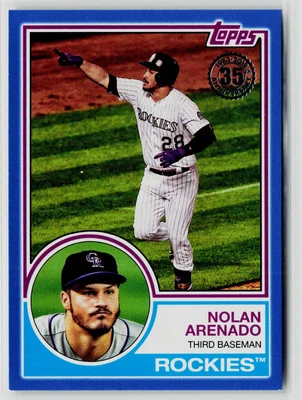 Nolan Arenado 2018 Topps #83-58 1983 Topps Baseball Blue Colorado Rockies - Image 1 of 2