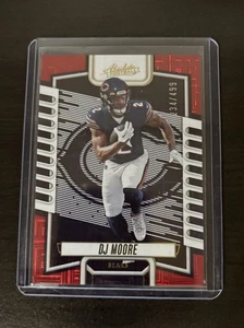 2023 Panini Absolute - D.J. Moore #93 Red Squares /499 - Chicago Bears - Picture 1 of 2