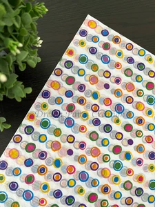 RAINBOW SPOTS Design Tissue Paper Sheet Choose Size & Package Amount - Picture 1 of 5