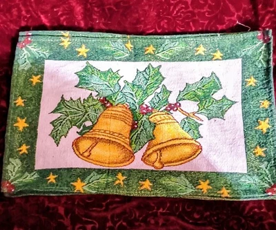 Juego de 4 colchonetas campanas de Navidad India Foto 1 de 3