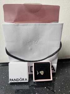 Pandora Silver Wife Love Heart Charm With Stone, Box And Bag (P) - Picture 1 of 3