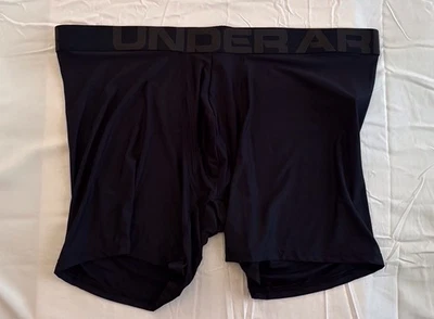 Under Armour Mens Black Boxer Brief Size 2XL 1327415 Polyester Spandex Boxerjock - Image 1 of 4