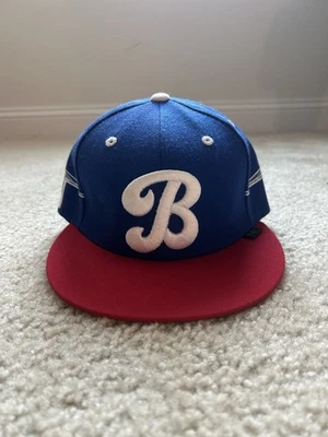 Boné Flight Club New York FCNY Brooklyn Mitchell & Ness 7 1/4 vermelho azul  - Imagem 1 de 4