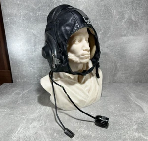 Vintage aviation helmet / Soviet leather pilot helmet / Original - Picture 1 of 11