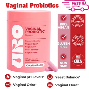 URO Vaginal Probiotics for Women pH Balance with Prebiotics & Lactobacillus, New - Picture 1 of 6