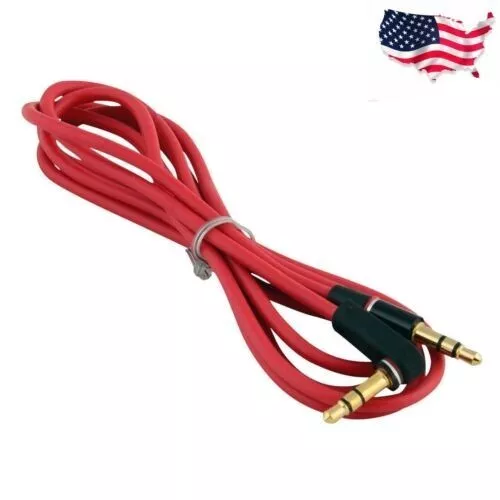 3.5mm Male to M Aux Cable Cord L-Shaped Right Angle Car Audio Headphone Jack - Image 1 of 1