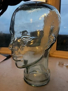 Glass Mannequin Head Store Wig Hat Display - Picture 1 of 2