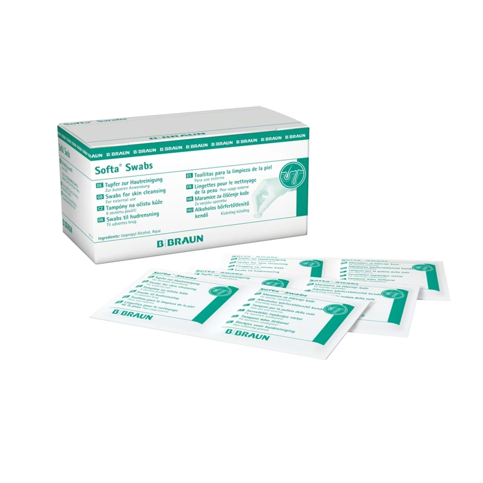 200 x B.Braun Alkoholtupfer Softa Swabs Alcohol Pads - Bild 1 von 1