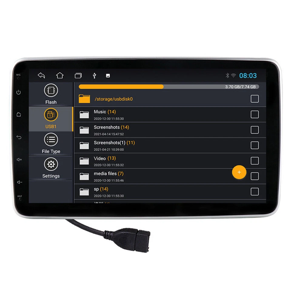 10.1'' Android 10 Car Radio Single 1DIN Touch Screen GPS Wifi MP5 Player - Image 1 of 4