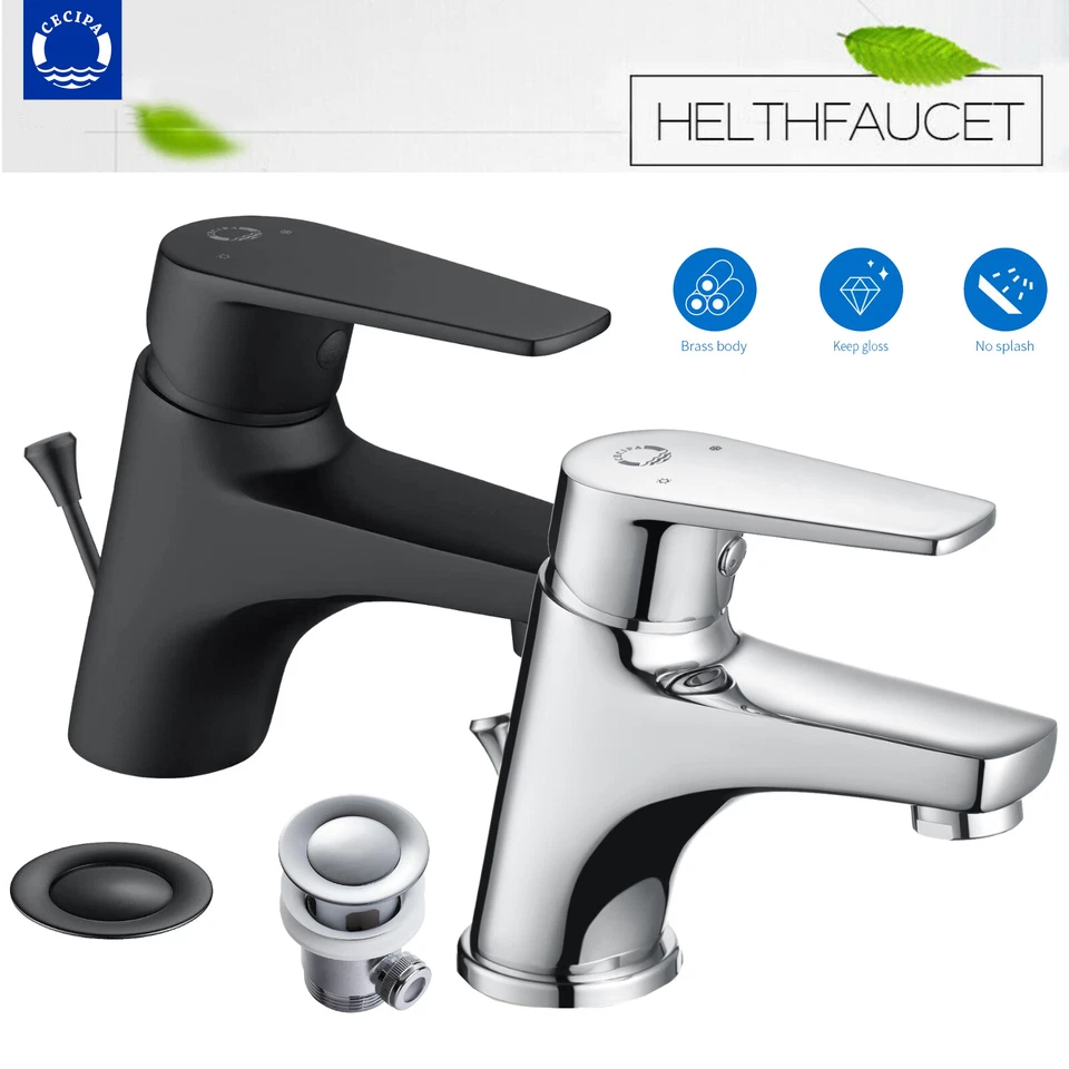 CECIPA MAX Waschtischarmatur Mischbatterie Badarmatur Waschbecken Wasserhahn mit Zugstange