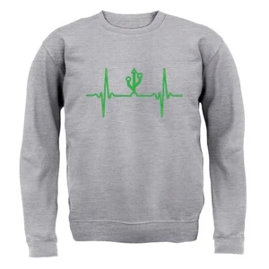 Heartbeat USB - Kids Hoodie / Sweater - Heart Love Computer Funny Geek Nerd - Picture 1 of 20