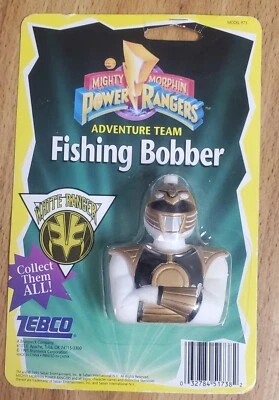 Bobber de Pesca Power Rangers Zebco White Ranger 1995 RARO Original De Colección Nuevo Foto 1 de 2