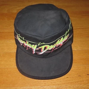Vintage 1980 Stratman Label Harley Davidson MOTOR CYCLES (One Size) Painters Cap - Picture 1 of 8